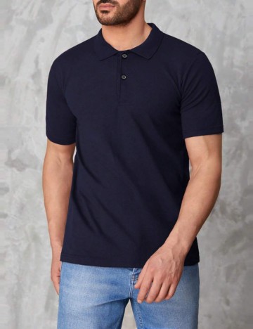 Tricou polo Shein, albastru