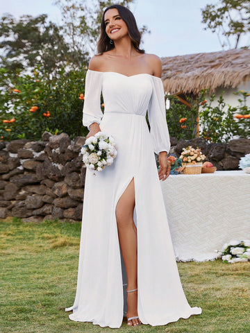 Rochie de ocazie SHEIN, alb