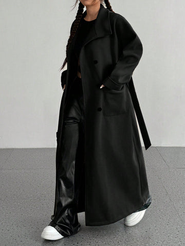 Palton lung SHEIN, negru