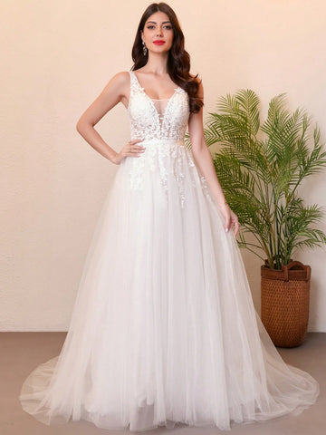 Rochie de ocazie și bridal SHEIN, alb