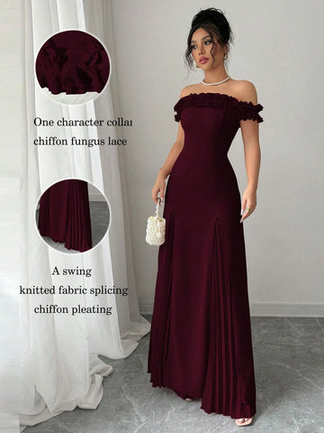 Rochie de ocazie SHEIN, vișiniu