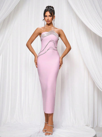 Rochie de ocazie SHEIN, roz