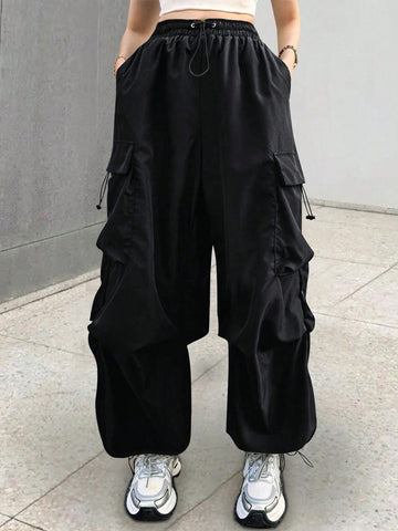 Pantaloni SHEIN, negru