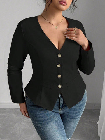 Sacou SHEIN, negru