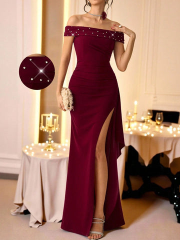 Rochie de ocazie SHEIN, vișiniu