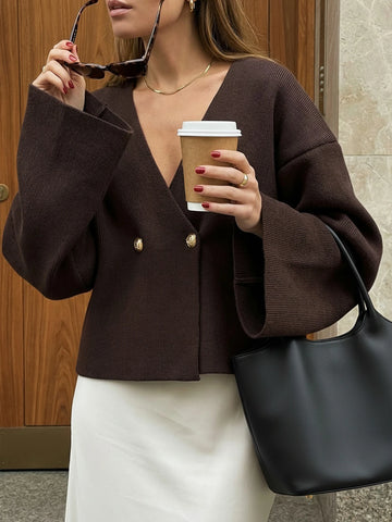 Cardigan SHEIN, maro