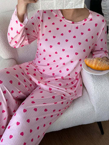 Compleu pijamale SHEIN, roz
