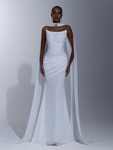 Rochie de ocazie SHEIN, alb