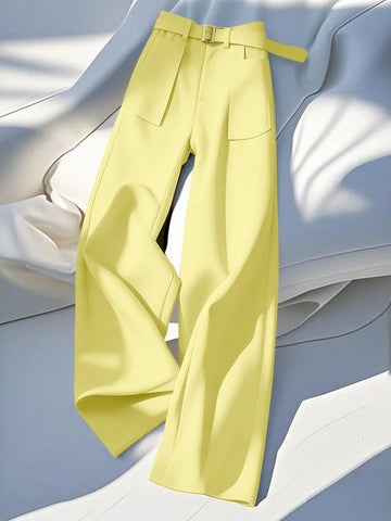 Pantaloni SHEIN, galben