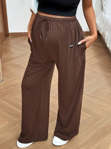 Pantaloni SHEIN, maro