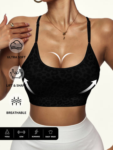 Bustieră sport SHEIN, negru