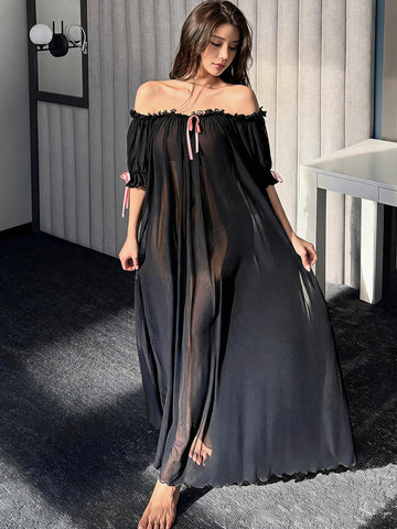 Rochie de noapte SHEIN, negru