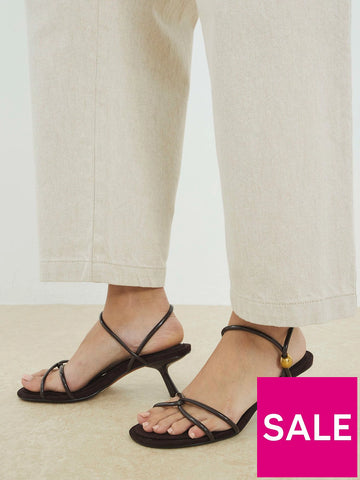 Sandale cu toc RIVER ISLAND STUDIO, maro