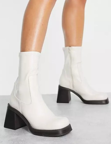 Botine ASOS, crem