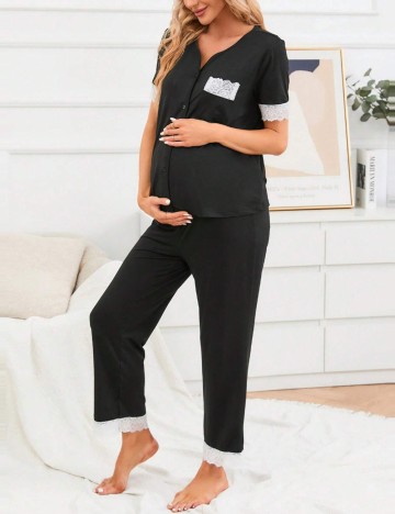 Compleu pijamale Shein, negru