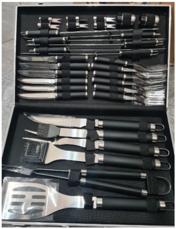 Set ustensile pentru grătar FRL, negru