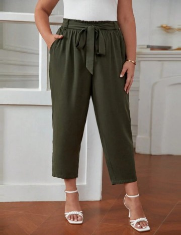 Pantaloni Shein Curve+, kaki