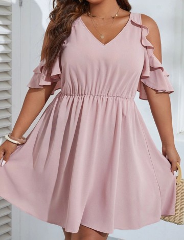 Rochie mini Shein Curve+, roz