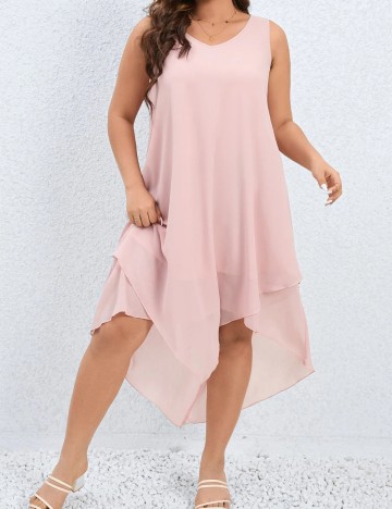 Rochie midi Shein Curve+, roz