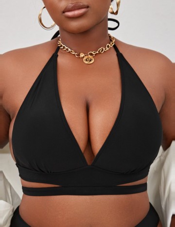 Sutien de baie Shein Curve+, negru