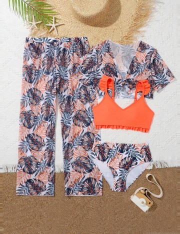 Set costum de baie Shein, mix culori