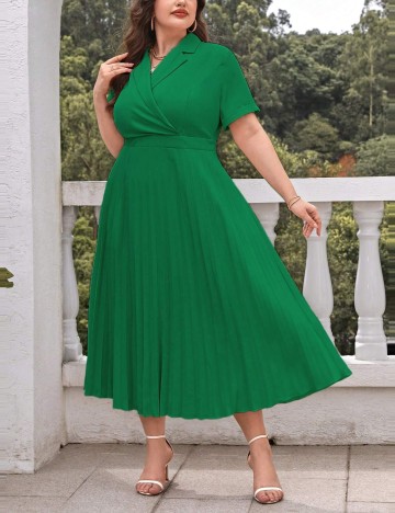 Rochie midi Shein Curve+, verde