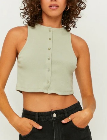 Top TALLY WEIJL, verde fistic