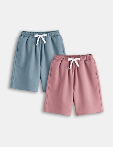 Set Pantaloni Scurți Shein, roz/albastru