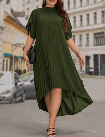 Rochie midi Shein Curve+, verde