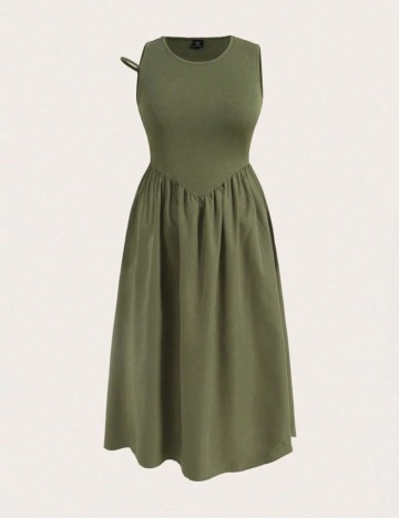 Rochie midi Shein Curve+, verde