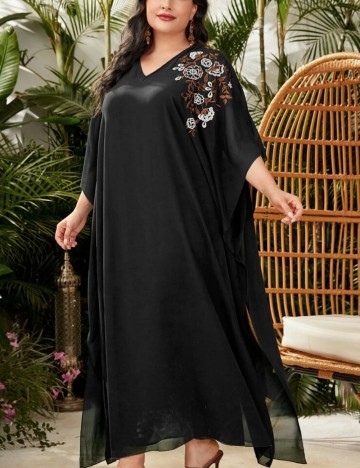 Rochie maxi Shein Curve+, negru