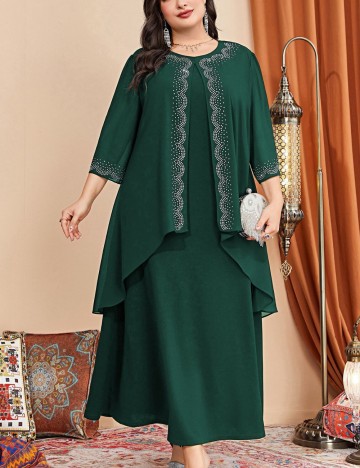 Rochie midi Shein Curve+, verde