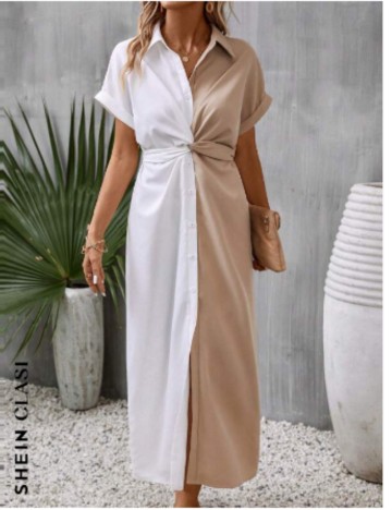 Rochie maxi Shein, mix culori