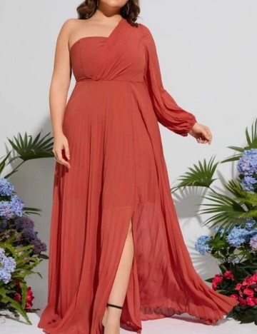 Rochie maxi Shein Curve+, portocaliu