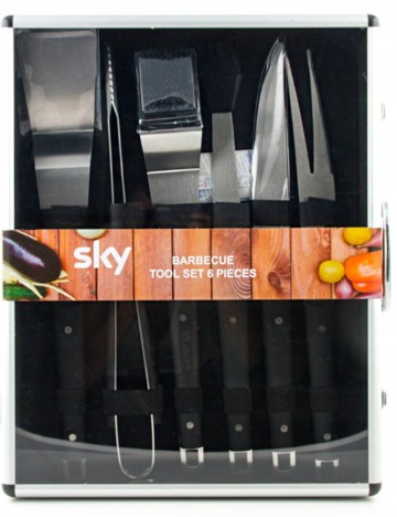 Set ustensile pentru grătar Sky, negru