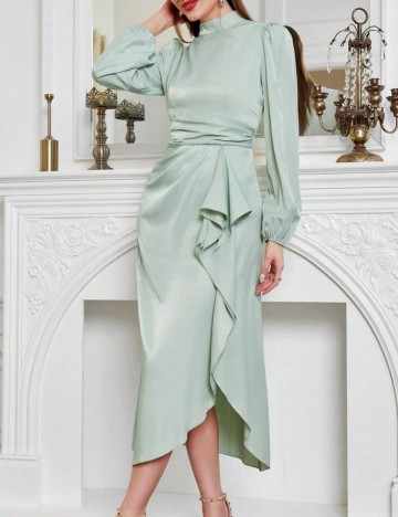 Rochie midi Shein, verde menta