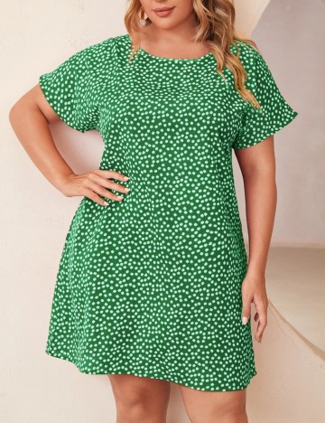 Rochie mini Shein Curve+, verde