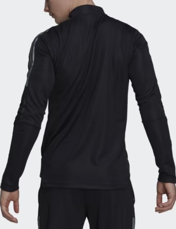 Bluză cu fermoar Adidas, negru