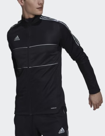 Bluză cu fermoar Adidas, negru