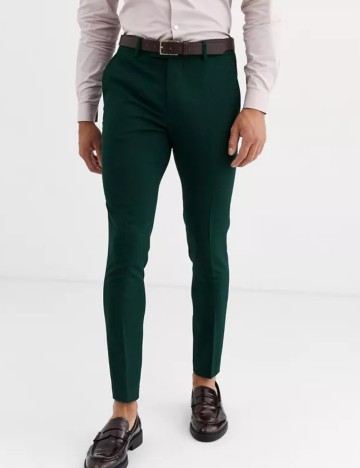 Pantaloni de costum ASOS, verde