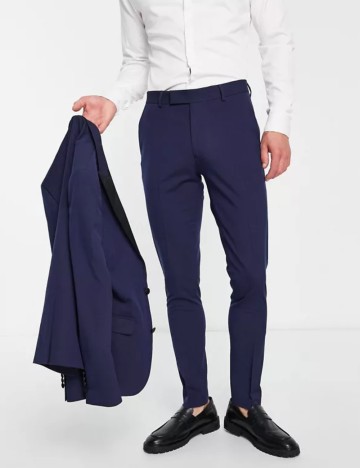 Pantaloni de costum ASOS, bleumarin