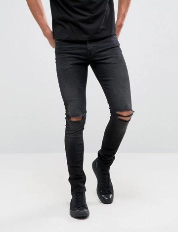 Jeans ASOS, negru