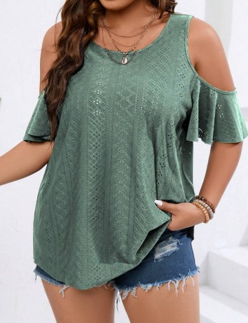 Tricou Shein Curve+, verde