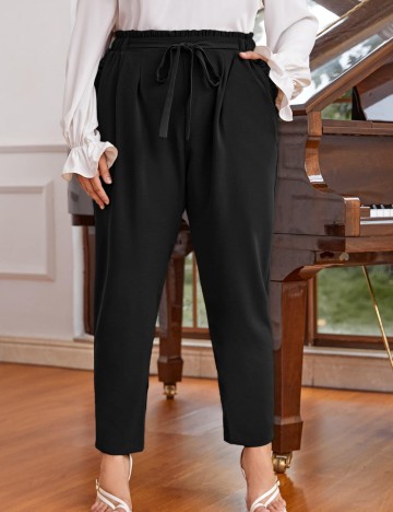 Pantaloni Shein Curve+, negru