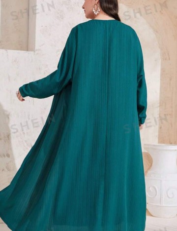 Set Rochie și Cardigan Shein Curve+, verde smarald