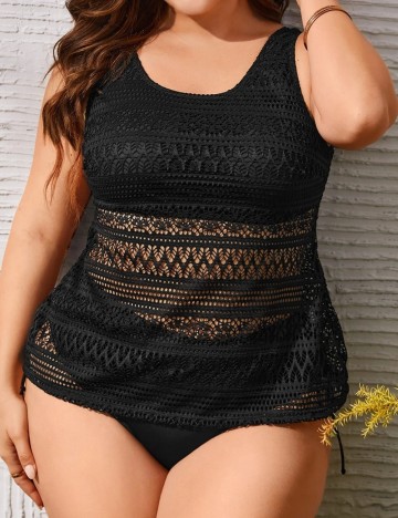 Costum de baie Shein Curve+, negru