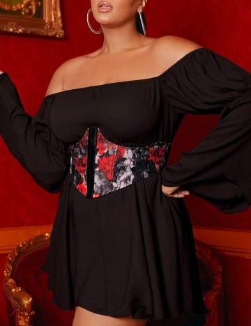 Rochie mini Shein Curve+, negru