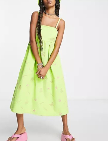 Rochie midi Collusion, verde