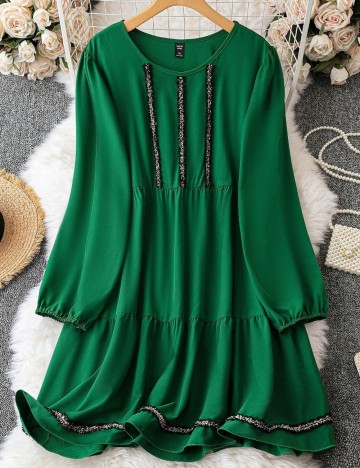 Rochie midi Shein Curve+, verde