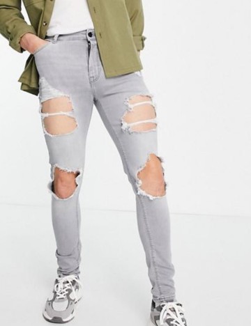 Jeans ASOS, gri